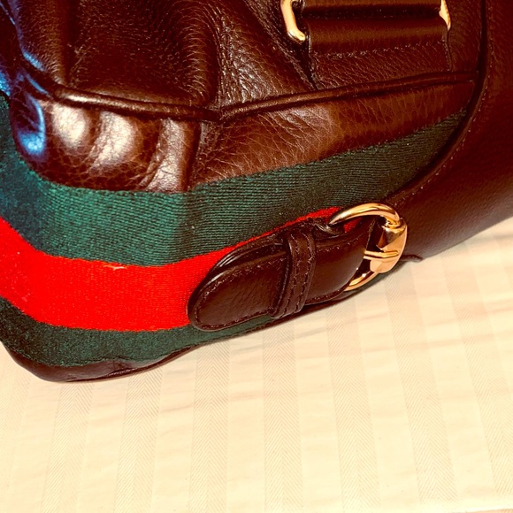 NEW GUCCI LEATHER GG HORSE-BIT SIGNATURE TRIM HOBO!!! BUY IT! 🔥 - Picture 12 of 16